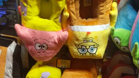 Spongebob - Sleeping Shoes Closeup View Stock Footage 140628591