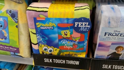 Spongebob SquarePants Silk Touch Throw Stock Footage 185266921