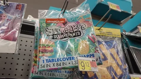 Spongebob Squarepants Tablecover Stock Footage 205322799