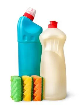 Sponges and detergent Stock Photos