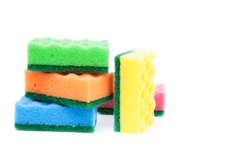 Sponges on a white background Stock-Fotos