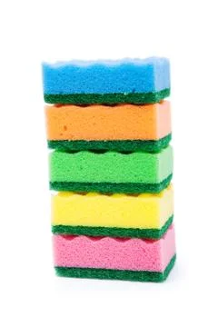 Sponges on a white background Stock Photos