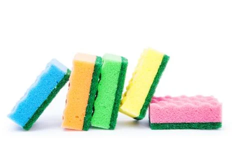 Sponges on a white background Stock-Fotos
