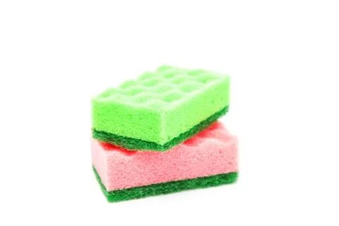 Sponges on a white background Stock Photos