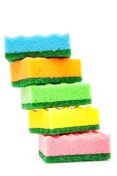 Sponges on a white background 스톡 사진