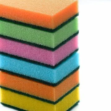 Sponges on a white background Stock Photos
