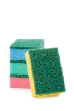 Sponges on white Stock Photos