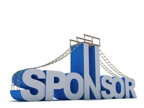 SPONSOR concept cell background 3d render illustration Stock Illustration