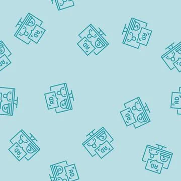 Sponsored content line seamless pattern Stock Illustration