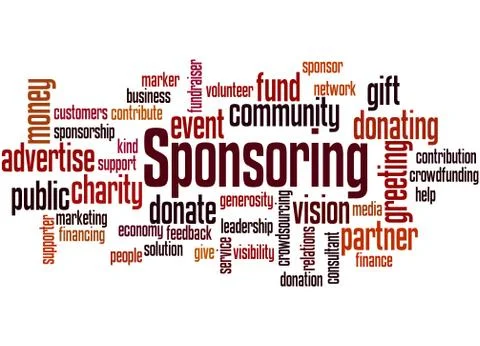 Sponsoring, word cloud concept Stock Illustration