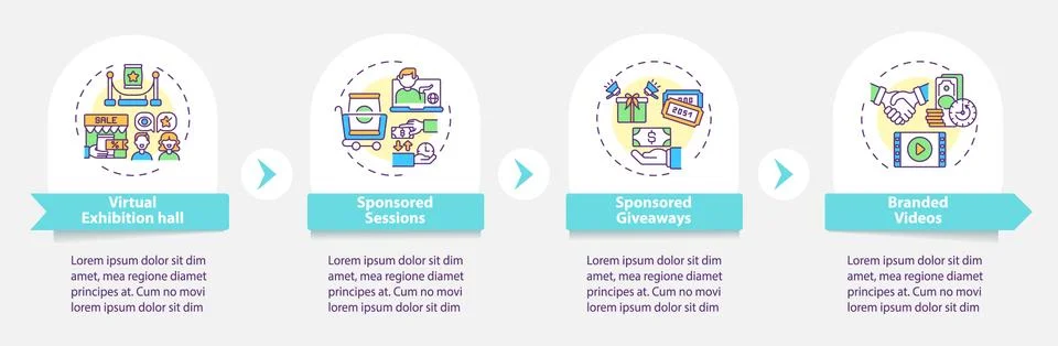Sponsorship VE vector infographic template 스톡 일러스트
