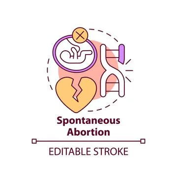 Spontaneous abortion concept icon Stock Illustration