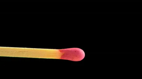 Spontaneous ignition of match Stock Footage 494082