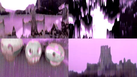 Spoof Found Style Glitch Video Stock Footage 159233944