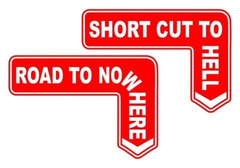 Spoof signposts Stock Illustration