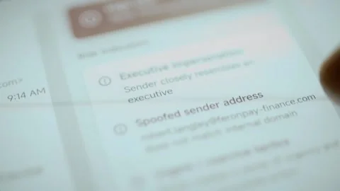 Spoofed sender address among phishing risk indicators 動画素材 345487511