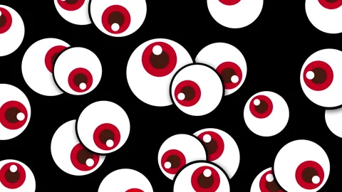 Spooky background with eyes moving fast looking around. Stock-Footage 314991639