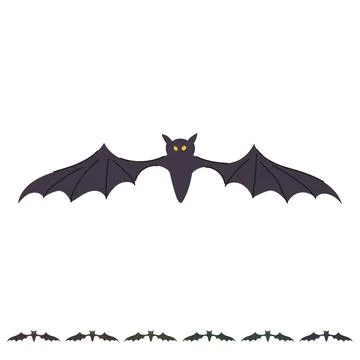 Spooky bat halloween vector cartoon graphic Stock Illustration