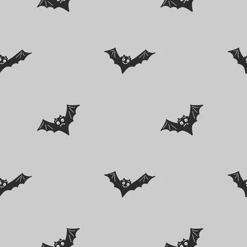 Spooky bat pattern for Halloween fabric and wrapping paper design Stock Illustration