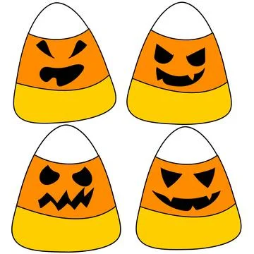Spooky Candy Corn Stock Illustration