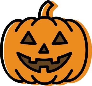 Spooky carved jack o lantern pumpkin Stock Illustration
