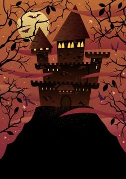 Spooky Castles Stockillustratie