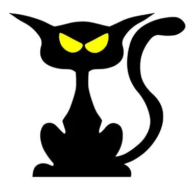 Spooky Cat Stock Illustration