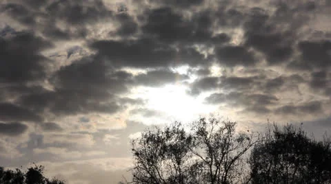 Spooky Cloud Scene Stock Footage 26194387