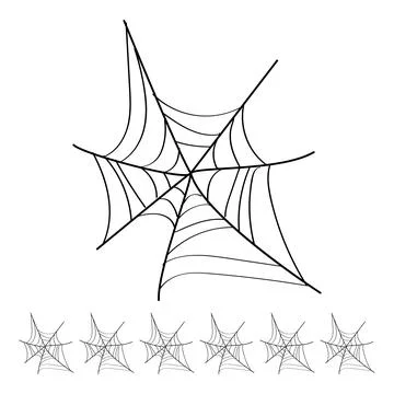 Spooky cobweb cartoon vector graphic イラスト素材