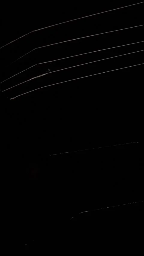 Spooky cobweb at night, amazing construction of tiny and shiny spiderweb Stock Footage 236761161