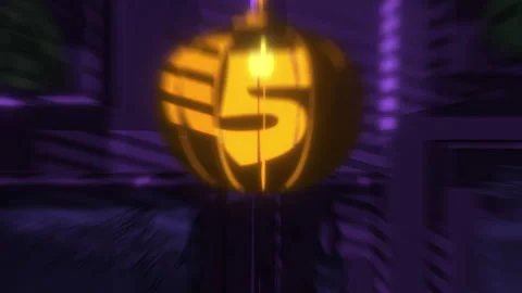 Spooky Countdown In Cartoon Style Stock Footage 252637723