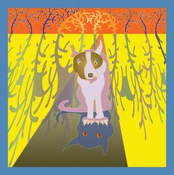 Spooky dog Stock Illustration