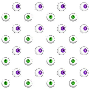 Spooky Eyeballs Seamless Pattern. Halloween seamless pattern with eyes for .. Stock Illustration