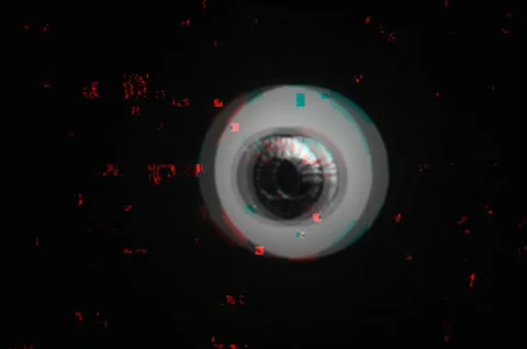 Spooky Eyes Loop: Animated Stare in the Dark Stock Footage 302476859
