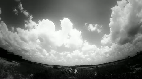 Spooky Fish Eye Cloud Time Lapse 2474 Stock Footage 11143907