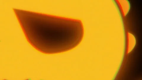 Spooky flying different Jack o'lantern Halloween Scary face on a black Stock Footage 219147717