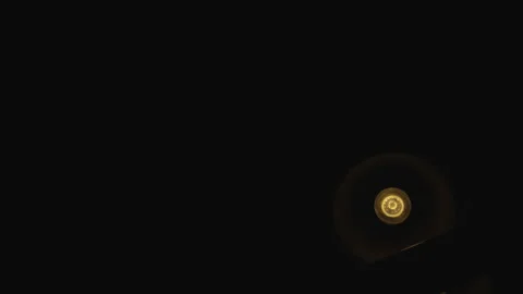 Spooky Footage of a Light Bulb Flickering Above a Staircase in a Deserted House Stock Footage 208755538