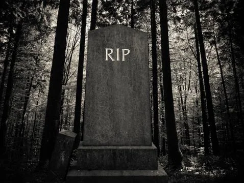 Spooky Forest Gravestone Stock-Fotos