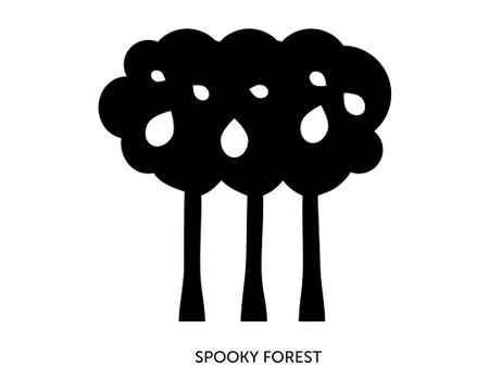 Spooky Forest Stock Illustration