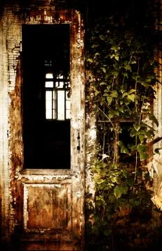 Spooky front door Stock Photos