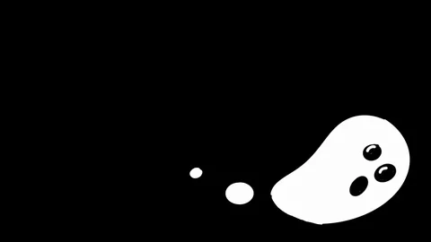 Spooky ghost animation frame by frame Stock Footage 126879434