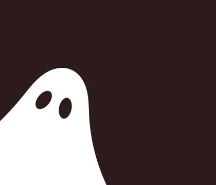 Spooky ghost in darkness background. Halloween vector illustration. Stock Illustration
