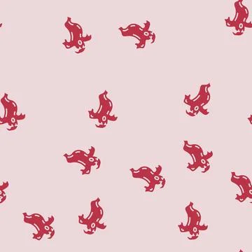 Spooky ghost glyph seamless pattern 스톡 일러스트