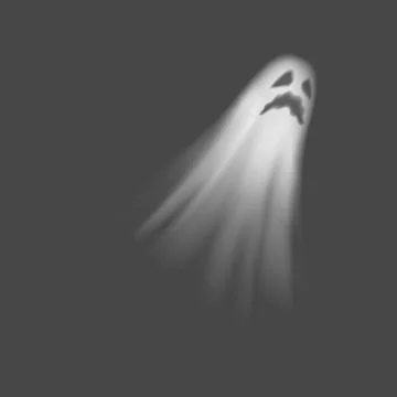 Spooky Ghost Illustration on Dark Background Stock Illustration