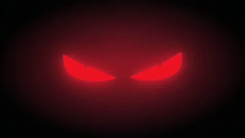 Spooky glowing color changing eyes in the dark Halloween loop background 스톡 동영상 343380868
