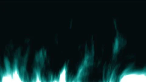 Spooky glowing green ghost fire burning against dark background for magical.. Stockfoto's