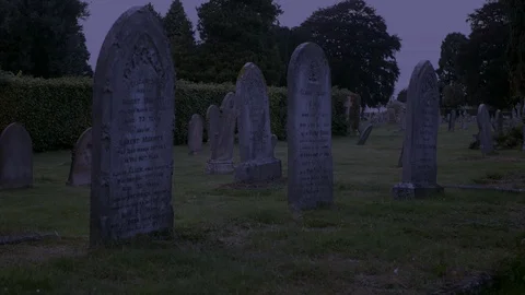Spooky Graveyard Night Scene 스톡 동영상 116553884