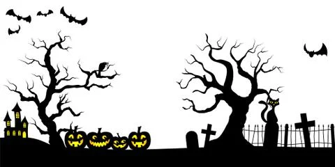Spooky halloween background Stock Illustration