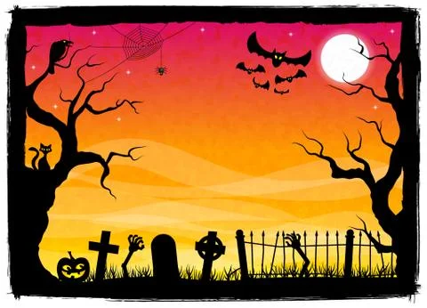 Spooky halloween background Stock Illustration