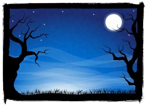 Spooky halloween background Stock Illustration